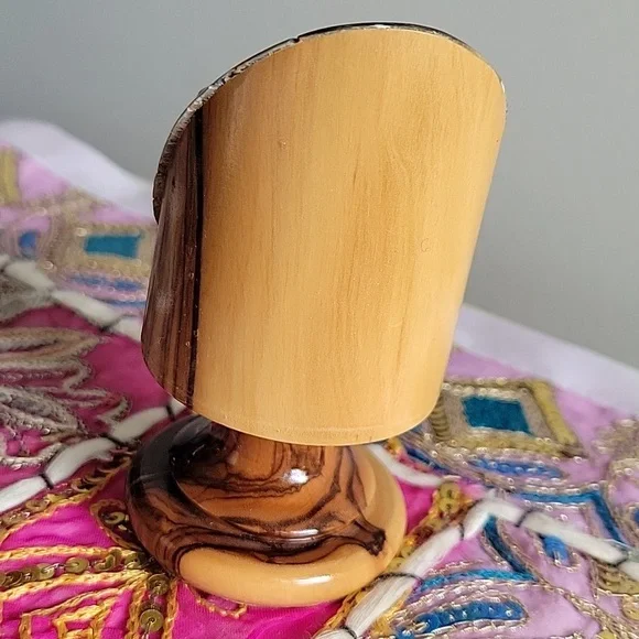 Jesus On Cross With Abalone Background. Made In Holy Land. 4" Tall 2"Wide. - Picture 2 of 4